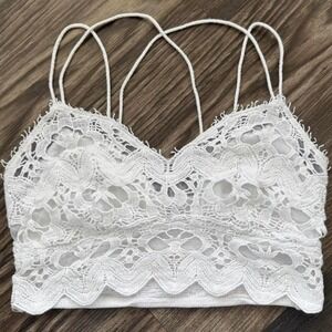 Women's Free People One Lace Vintage Bra Bralette Y2K Fairycore Whimsygoth Larg